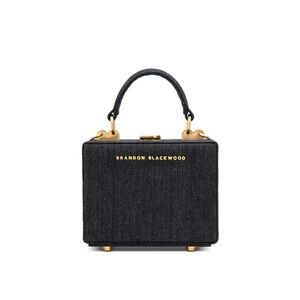 Brandon Blackwood Mini Kendrick Denim Trunk Crossbody Purse.